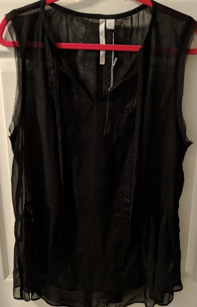 Sheer High Low Blouse